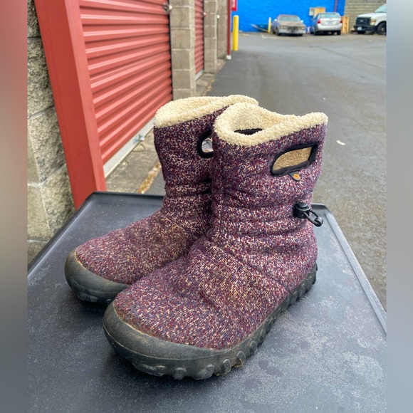 Bogs B Moc Mid Woven Women’s Purple Brown Winter Boots SIZE 8 - Picture 1 of 11